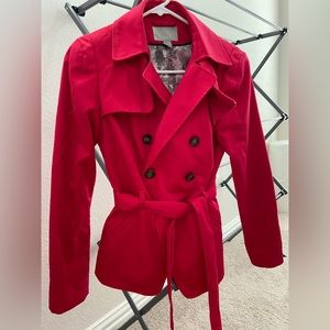 H&M pink short trench coat